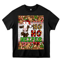 Black Christmas Ho Ho Ho Heifer Heavy Core Tee - Artiststas