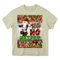 Mossy Christmas Ho Ho Ho Heifer Heavy Core Tee - Artiststas