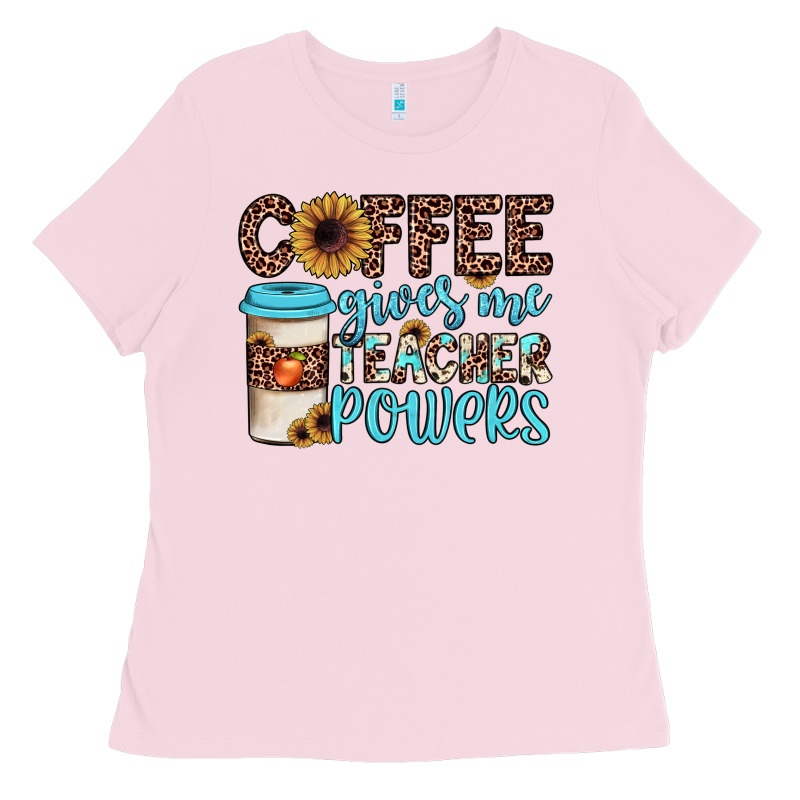 Coffee Gives Me Teacher Powers Ladies Tee by JahusDesignShop | Teevron