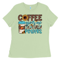 Matcha coffee gives me teacher powers Ladies Tee - JahusDesignShop