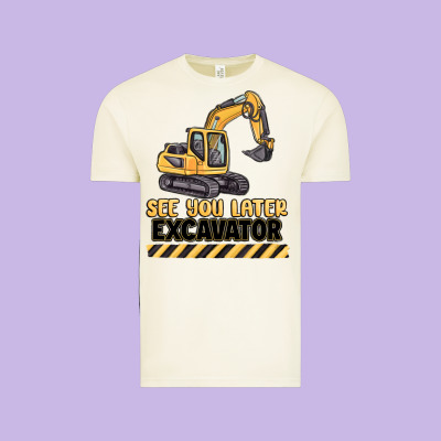 See You Later Excavator Vintage Tee Designed By Maliassmallbusiness