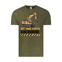 Vintage Olive see you later excavator Vintage Tee - MaliasSmallBusiness