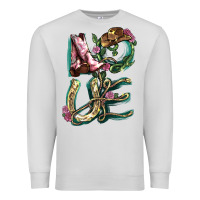 Dove Grey Love boots horseshoe Premium Sweatshirt - HowdyJamesFarm