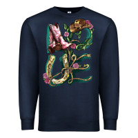Navy Love boots horseshoe Premium Sweatshirt - HowdyJamesFarm