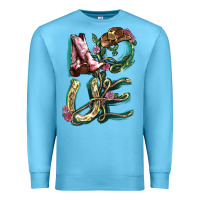 Ocean Blue Love boots horseshoe Premium Sweatshirt - HowdyJamesFarm