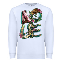 White Love boots horseshoe Premium Sweatshirt - HowdyJamesFarm