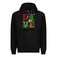 Black love nurse life christmas Premium Hoodie - CowGirlArtShop