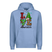 Colony Blue love nurse life christmas Premium Hoodie - CowGirlArtShop
