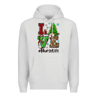 Dove Grey love nurse life christmas Premium Hoodie - CowGirlArtShop