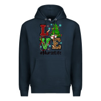 Navy love nurse life christmas Premium Hoodie - CowGirlArtShop