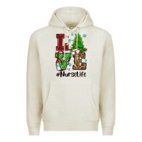 Oatmeal Heather love nurse life christmas Premium Hoodie - CowGirlArtShop
