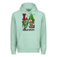 Seafoam love nurse life christmas Premium Hoodie - CowGirlArtShop