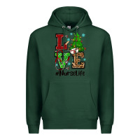 Sports Green love nurse life christmas Premium Hoodie - CowGirlArtShop
