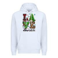 White love nurse life christmas Premium Hoodie - CowGirlArtShop