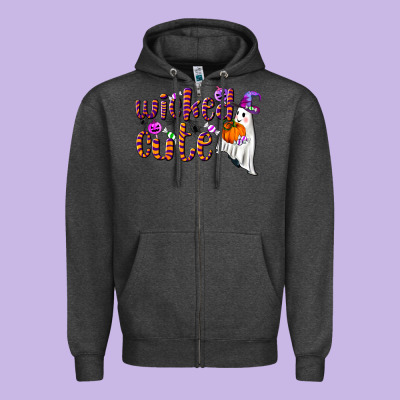 Wicked Cute Zipper Hoodie Designed By Nancycooperartshop