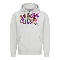 Dove Grey wicked cute Zipper Hoodie - NancyCooperArtShop
