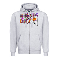 Heather Grey wicked cute Zipper Hoodie - NancyCooperArtShop
