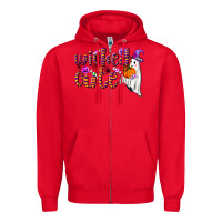Red wicked cute Zipper Hoodie - NancyCooperArtShop