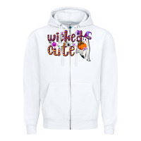 White wicked cute Zipper Hoodie - NancyCooperArtShop