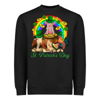 Black St. Patrick's Day Farm Animal Png Heavyweight Sweatshirt - BundleAndBundleShop