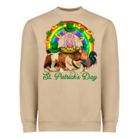 Mushroom St. Patrick's Day Farm Animal Png Heavyweight Sweatshirt - BundleAndBundleShop