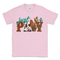 Bubblegum Pink just pray Classic Tee - NancyCooperArtShop