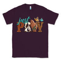 Plum just pray Classic Tee - NancyCooperArtShop