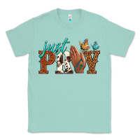 Seafoam just pray Classic Tee - NancyCooperArtShop