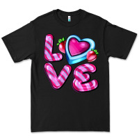 Black love with strawberry candy Premium Tee - AdoDesignShop