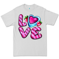Dove Grey love with strawberry candy Premium Tee - AdoDesignShop