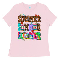 Bubblegum Pink summer summer summer Ladies Tee - AdoDesignShop