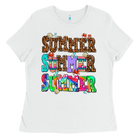 White summer summer summer Ladies Tee - AdoDesignShop