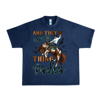Navy and they call the thing rodeo cowboy Urban Heavy Tee - MaliasSmallBusiness