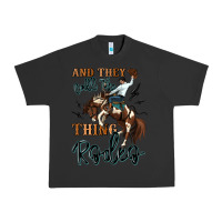 Pigment Black and they call the thing rodeo cowboy Urban Heavy Tee - MaliasSmallBusiness