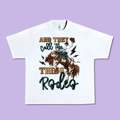 And They Call The Thing Rodeo Cowboy Urban Heavy Tee Designed By Maliassmallbusiness