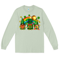 Matcha st. patricks  gnomies with rainbow Long Sleeve Tee - BundleAndBundleShop