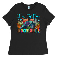 Black i'm turtley adorable Ladies Tee - RanaPortraitStore