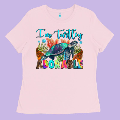 I'm Turtley Adorable Ladies Tee Designed By Ranaportraitstore