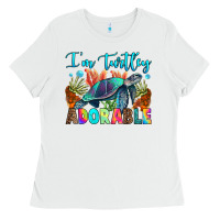 White i'm turtley adorable Ladies Tee - RanaPortraitStore