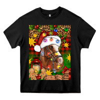 Black Christmas horse Heavy Core Tee - Artiststas