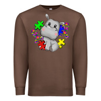 Chestnut autism hippopotamus Premium Sweatshirt - CowGirlArtShop