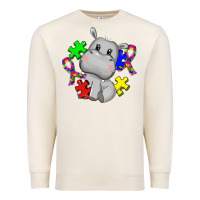 Sandshell autism hippopotamus Premium Sweatshirt - CowGirlArtShop