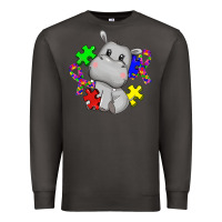 Smoke autism hippopotamus Premium Sweatshirt - CowGirlArtShop
