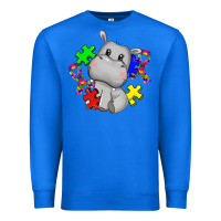 True Royal autism hippopotamus Premium Sweatshirt - CowGirlArtShop