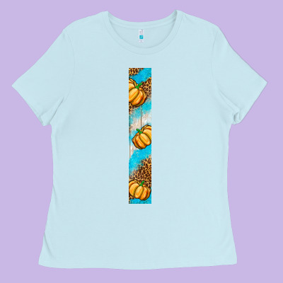 Fall Pumpkin Ladies Tee Designed By Bundleandbundleshop
