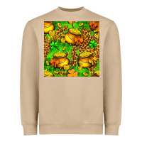Mushroom St. Patrick's pot of gold seamless pattern Heavyweight Sweatshirt - BundleAndBundleShop