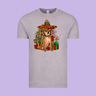 Chihuahua Christmas Vintage Tee Designed By Jahusdesignshop
