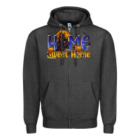 Charcoal Heather Home Sweet Home Zipper Hoodie - texasbilliewilder