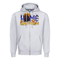 Heather Grey Home Sweet Home Zipper Hoodie - texasbilliewilder
