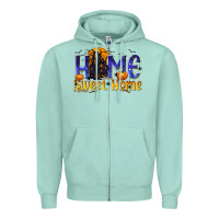 Seafoam Home Sweet Home Zipper Hoodie - texasbilliewilder